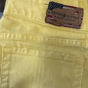 Ralph Lauren Bright Yellow Denim Pants